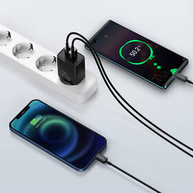 Nabíjačka do siete Baseus USB-A, USB-C, 20 W čierna

 obrázok produktu 6 z 7
