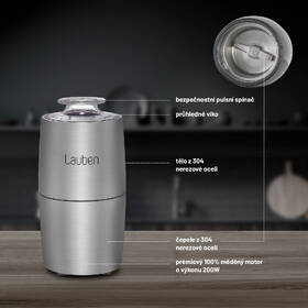 Mlynček na kávu Lauben Grinder 200ST 

 obrázok produktu 3 z 8