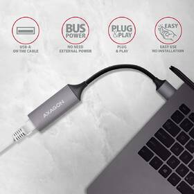 Sieťová karta Axagon USB-A 3.2 Gen 1 - Gigabit Ethernet sivá

 obrázok produktu 2 z 6