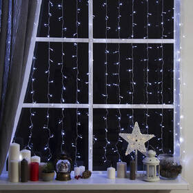 Vianočné osvetlenie ColorWay vnútorné, 300 LED, 3× 3m, 220–240V AC, studená biela 

 obrázok produktu 3 z 18