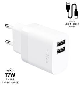 Nabíjačka do siete FIXED 17W Smart Rapid Charge, 2x USB + USB-C kábel 1m biela

 obrázok produktu 1 z 7