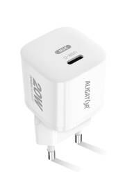 Nabíjačka do siete Aligator Power Delivery 20W, USB-C + kábel pre Apple biela

 obrázok produktu 2 z 2