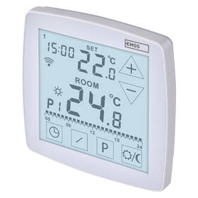 Termostat EMOS GoSmart, podlahový, programovateľný, drôtový, WiFi biely

 obrázok produktu 1 z 7