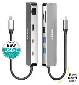 Dokovacia stanica PORT CONNECT 9v1 USB-C, 1x 4K, 85W PD strieborná

 obrázok produktu 6 z 8