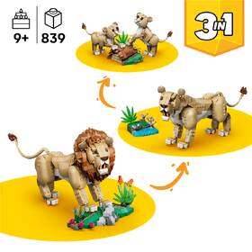 Stavebnica LEGO® Creator 3 v 1 31386 Divoké zvieratá: Majestátny lev 

 obrázok produktu 8 z 8