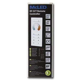 Diaľkový ovládač McLED RF pre riadenie CCT prijímačov, 1 zóna biely

 obrázok produktu 1 z 1