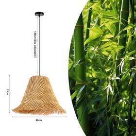 Závesné svietidlo IMMAX BOHO NATURALEZA, D45cm, E27, prírodný ratan čierne/hnedé

 obrázok produktu 2 z 5