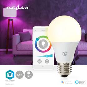 Inteligentná žiarovka Nedis SmartLife klisik, Wi-Fi, E27, 806 lm, 9 W, RGB / Teplá - studená biela 

 obrázok produktu 6 z 7