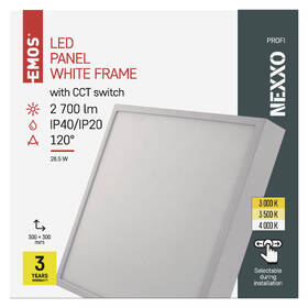 LED stropné svietidlo EMOS Nexxo, štvorec, 28,5 W, CCT biele

 obrázok produktu 2 z 2