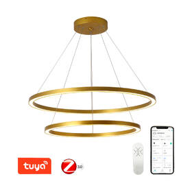 Závesné svietidlo IMMAX NEO FINO SMART 2 kruhy, 60+80cm, 93W Zigbee 3.0, TUYA zlaté

 obrázok produktu 2 z 12