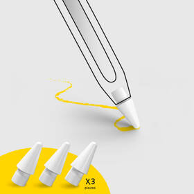 Hroty doodroo pre Apple Pencil 1st-2nd Gen, 3 ks biely

 obrázok produktu 3 z 3