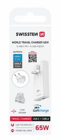 Cestovný adaptér Swissten GaN USB-C + USB-A, 65W (US, EU, UK) biely

 obrázok produktu 5 z 5