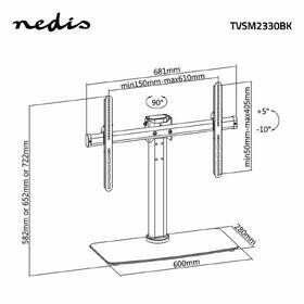 Stojan pre TV Nedis nastaviteľný, pre uhlopriečky 32" až 65", nosnosť 45 kg 

 obrázok produktu 5 z 5