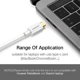 Kábel UGREEN USB-C/DisplayPort, 1,5m biely

 obrázok produktu 3 z 5