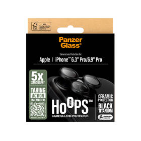 Ochranné sklo šošovky fotoaparátu PanzerGlass HoOps Ceramic na Apple iPhone 17 Pro/16 Pro/15 Pro/17 Pro Max/16 Pro Max/15 Pro Max čierne

 obrázok produktu 2 z 3