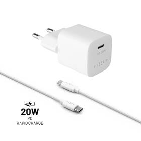 Nabíjačka do siete FIXED Mini USB-C PD 20W, MFI + USB-C kábel 1m biela

 obrázok produktu 1 z 6
