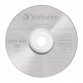 Disk Verbatim DVD-RW SERL 4,7GB, 4x, jewel case 5 ks 

 obrázok produktu 2 z 2