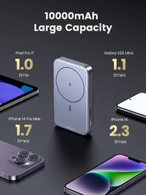 Powerbank UGREEN Foldable Kickstand Magnetic 10000mAh sivý

 obrázok produktu 5 z 7