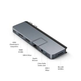 USB Hub Targus USB-C HD7-in-2 /1× USB 3.0, 2× USB-C, HDMI, Jack 3,5 mm, LAN, microSD na MacBook a NTB sivý

 obrázok produktu 9 z 9