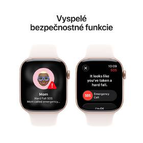 Inteligentné hodinky Apple GPS + Cellular 42mm ružovo zlatý hliník - svetlo rumený športový remienok - S/M 

 obrázok produktu 5 z 7