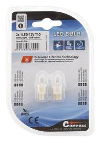 Autožiarovka Compass 33709 1LED 12V T10 (2 ks) biela

 obrázok produktu 1 z 2