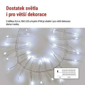 LED reťaz EMOS na cívce, nano, stříbrný, 9,6 m, venkovní i vnitřní, studená bílá, časovač strieborný

 obrázok produktu 3 z 7