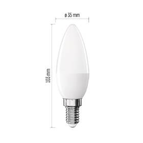 LED žiarovka EMOS Classic Candle, 6,5 W, 806lm, E14, teplá biela 

 obrázok produktu 8 z 13