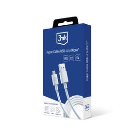 Kábel 3mk Hyper USB-A/microUSB, 2,4A, 1,2m biely

 obrázok produktu 8 z 8