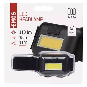 Čelovka EMOS P3537, COB LED, 110 lm, 3x AAA 

 obrázok produktu 4 z 5
