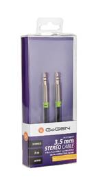 Kábel GoGEN Jack 3,5mm, 3m, pozlátené konektory čierny

 obrázok produktu 1 z 1
