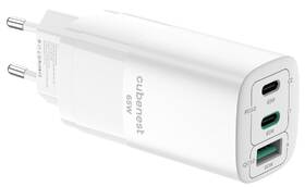 Nabíjačka do siete Cubenest S3D0 GaN, 1x USB, 2x USB-C PD, 65 W biela

 obrázok produktu 2 z 2