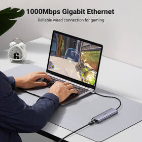 USB Hub UGREEN 7-in-1 4K HDMI USB-C sivý

 obrázok produktu 4 z 8