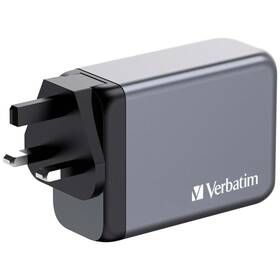 Cestovný adaptér Verbatim GNC-240 GaN, 240W, 3x USB-C PD, 1x USB QC sivý

 obrázok produktu 3 z 4