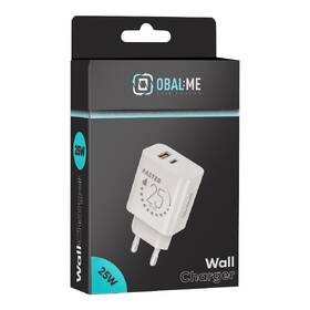 Nabíjačka do siete Obal:Me USB-A/USB-C 25W biela

 obrázok produktu 4 z 5
