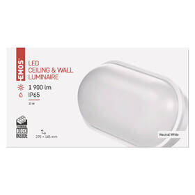 LED stropné svietidlo EMOS Qari, ovál, 20W, neutrálna biela biele

 obrázok produktu 2 z 2