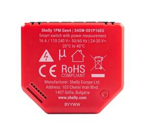 Modul Shelly 1 PM Gen4 Controller Zigbee/Matter červený

 obrázok produktu 2 z 3