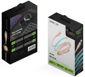Kábel Energea Helix 60 magnetický USB-C na USB-C (60 W) ružový

 obrázok produktu 1 z 1