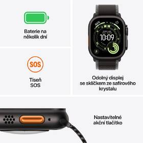 Inteligentné hodinky Apple GPS + Cellular 49mm čierny titán - čierny / uhlový trailový ťah - M/L 

 obrázok produktu 2 z 11
