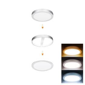 LED stropné svietidlo Solight WD242-S 18 W, 3CCT, priemer 22,5 cm strieborné

 obrázok produktu 2 z 8