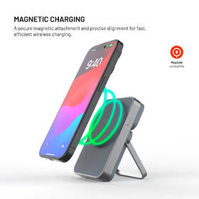Powerbank FIXED MagZen 5 Stand, nabíjení Apple Watch, MagSafe, 5000 mAh sivá

 obrázok produktu 2 z 10