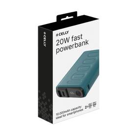 Powerbank Celly 10000 mAh 20 W, Power Delivery, USB-C/USB-A, LCD modrá

 obrázok produktu 2 z 2