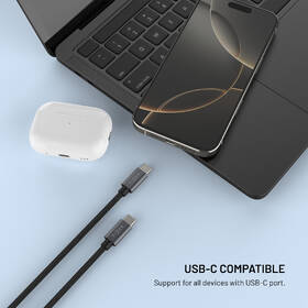 Nabíjací kábel FIXED USB-C/USB-C a Apple/Samsung Watch nabíjačkou, 1,5 m, PD 60W sivý

 obrázok produktu 1 z 8