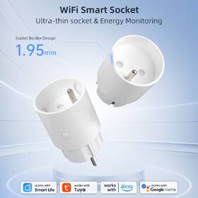 Inteligentná zásuvka IMMAX NEO SMART THIN (typ E), IP20, LED podsvietenie, RGB, Wi-Fi biela

 obrázok produktu 4 z 11