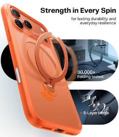 Kryt na mobil Torras Ostand Q3 Spin na Apple iPhone 17 Pro oranžový

 obrázok produktu 5 z 7