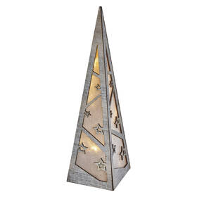 LED dekorácie EMOS pyramída drevená, 36 cm, 2x AA, vnútorná, teplá biela, časovač 

 obrázok produktu 1 z 5