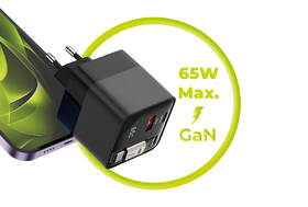 Nabíjačka do siete Mobile Origin Display Charger PW2 - 65W GaN USB-C/USB-A čierna

 obrázok produktu 5 z 11