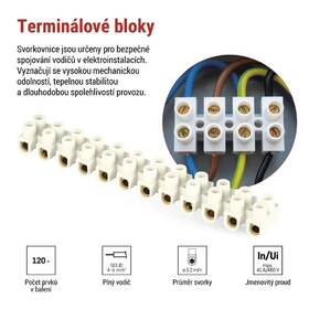 Svorkovnice EMOS ŠROUB. 12 PRV. 4–6MM2 41A/450V 10KS biela

 obrázok produktu 2 z 2