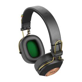 Slúchadlá Marley Positive Vibration Riddim BT, Rasta čierna/zlatá/drevená

 obrázok produktu 3 z 5