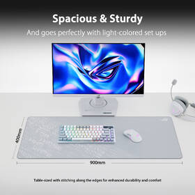 Podložka pod klávesnicu a myš Asus ROG Scabbard II Arctic Gray XXL sivá

 obrázok produktu 10 z 11
