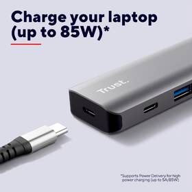USB Hub Trust Dalyx 6-in-1 USB-C strieborný

 obrázok produktu 9 z 9